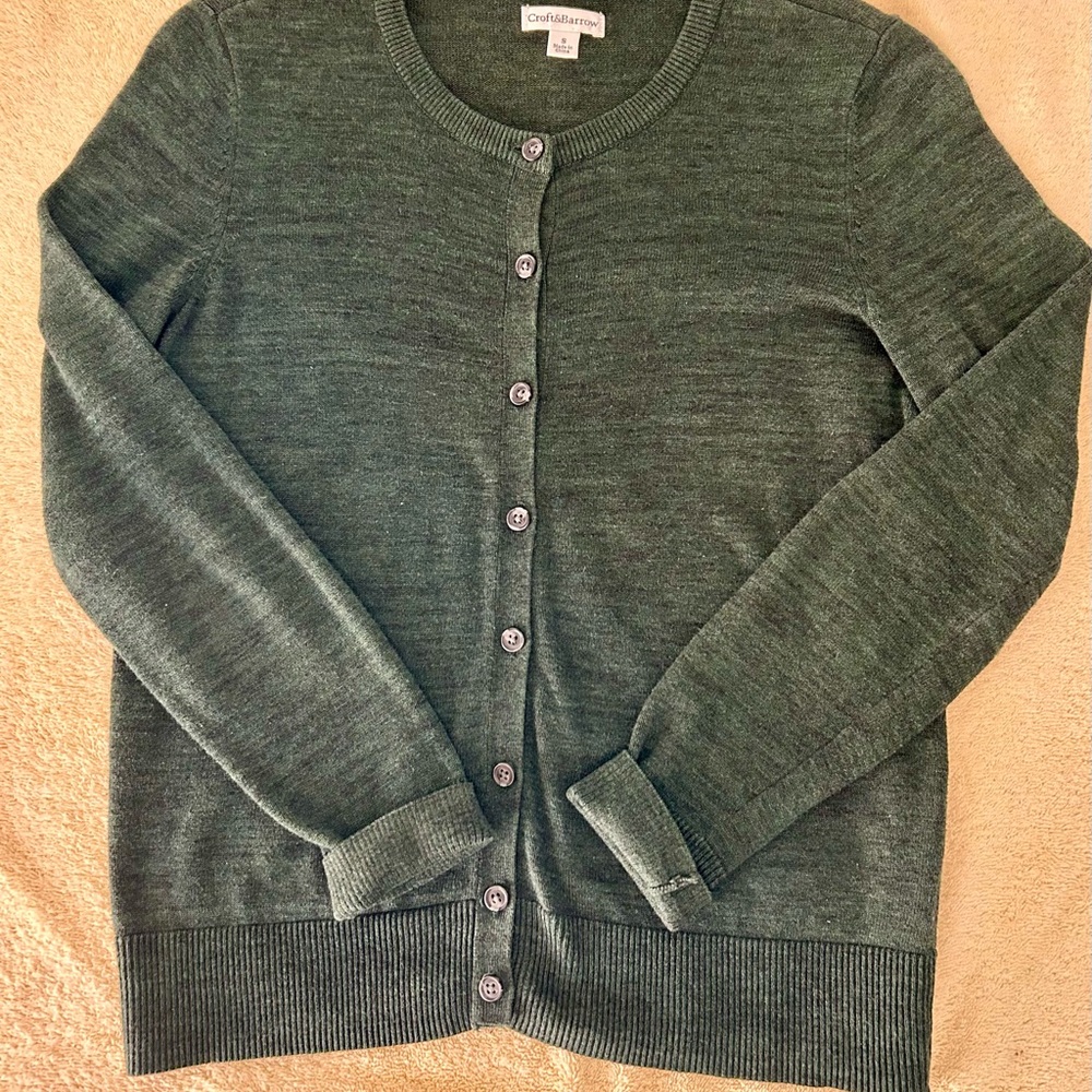 Croft&Barrow Women's Dark Green Cardigan